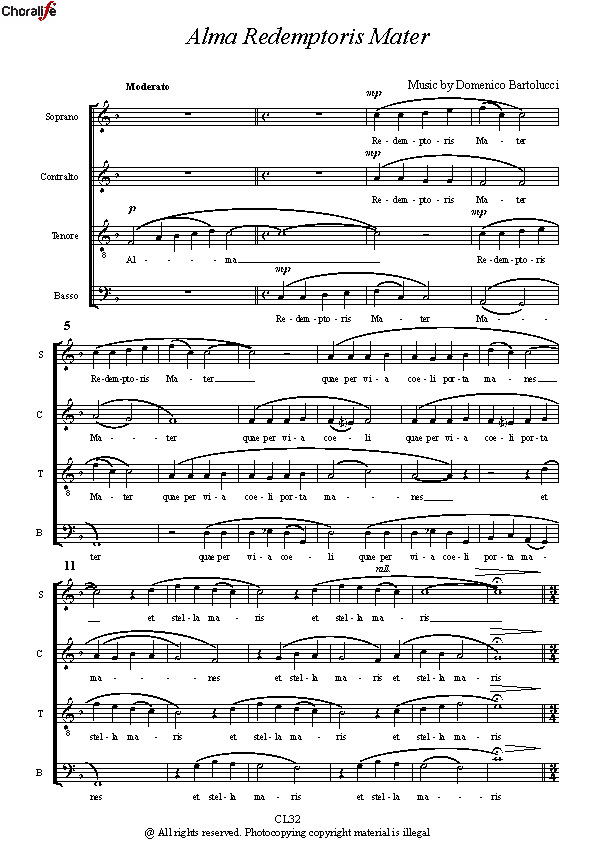 Preview Alma Redemptoris Mater_SATB Choir_Bartolucci